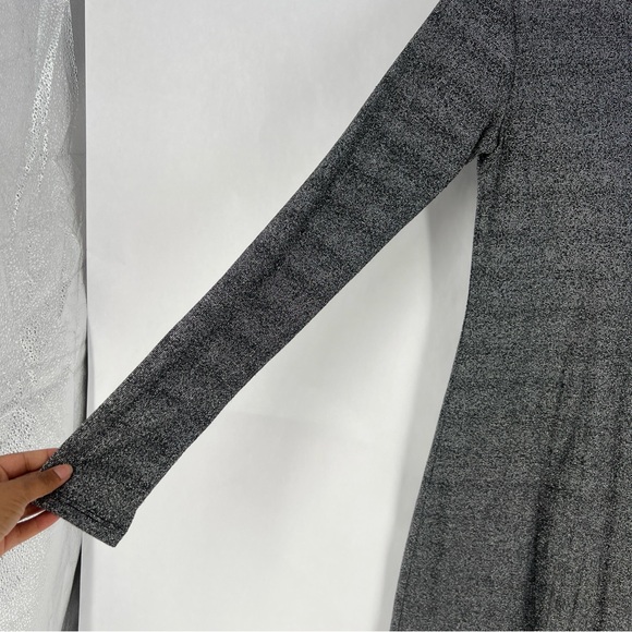 Reformation Esen Knit Dress in Chrome Sparkle Metallic Long Sleeve Party Dress - Picture 5 of 14